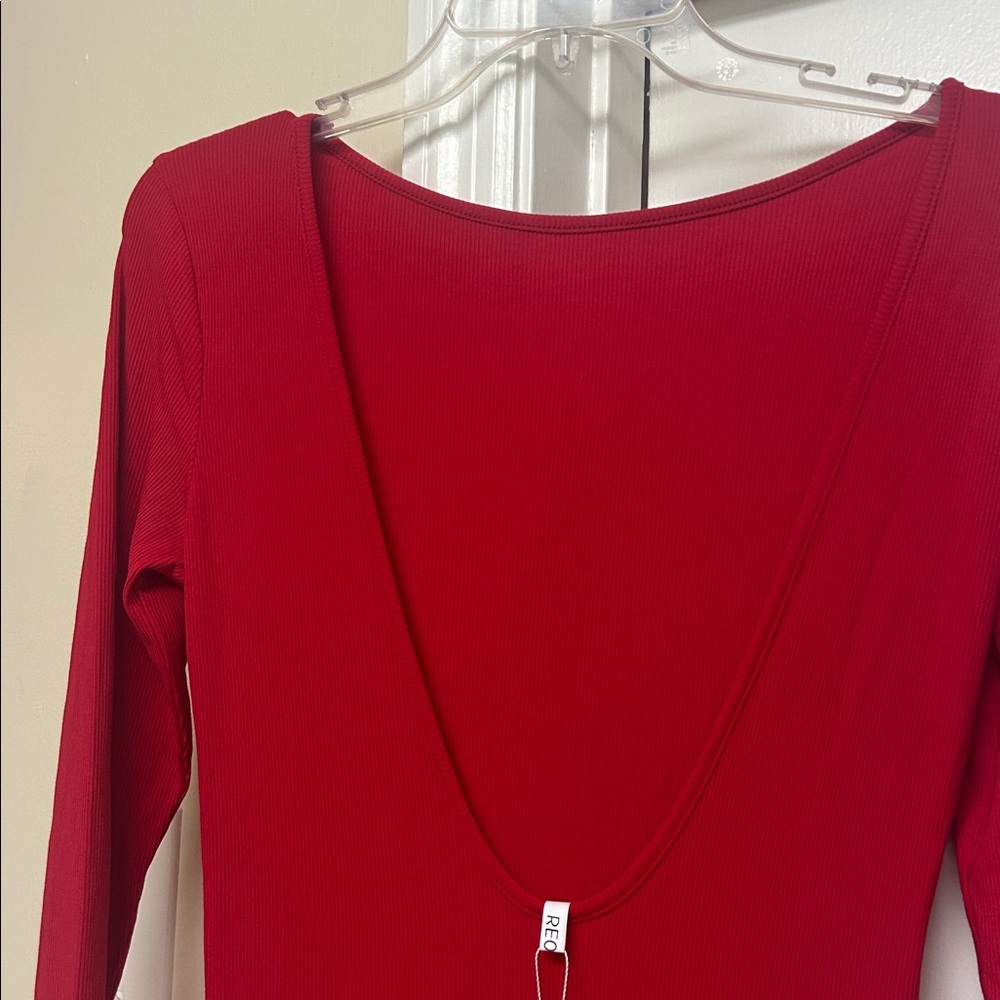 NWT, RED HOT- long Maxie dress,  bodycon